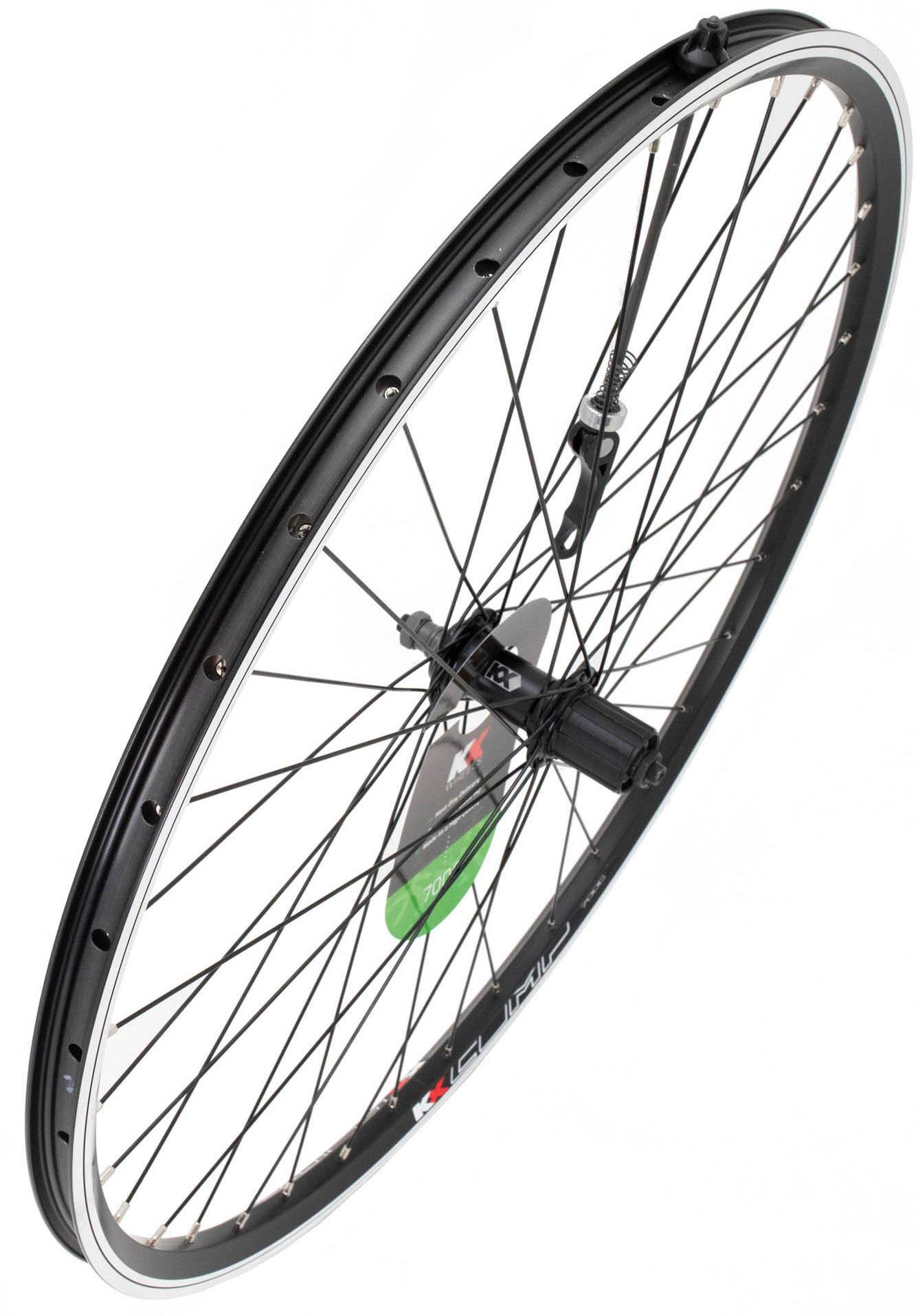 KX 700c Rim Brake Rear Wheel, 8-10 Speed, Quick Release Axle