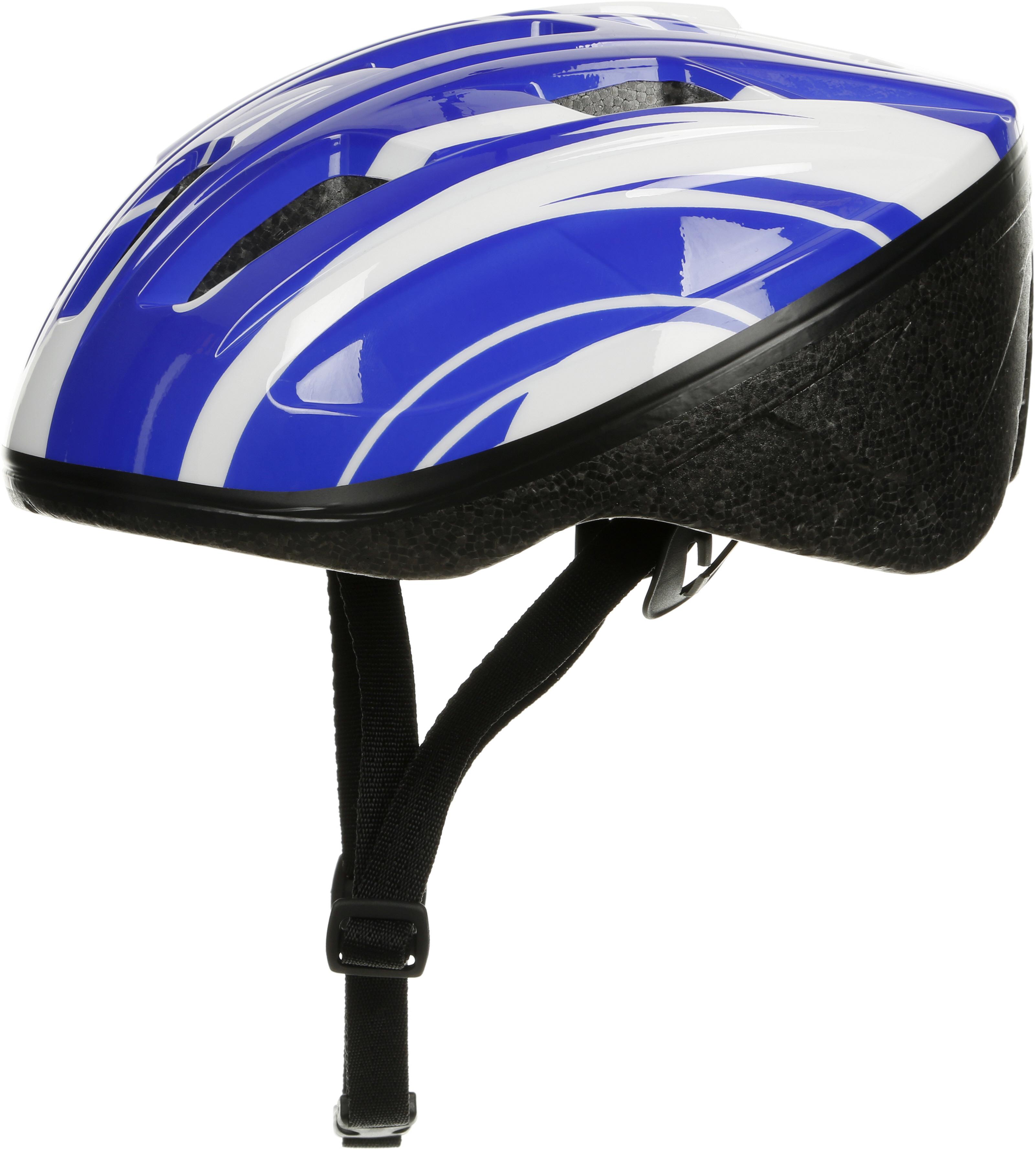 Halfords Essential Helmet, Blue/White - Large