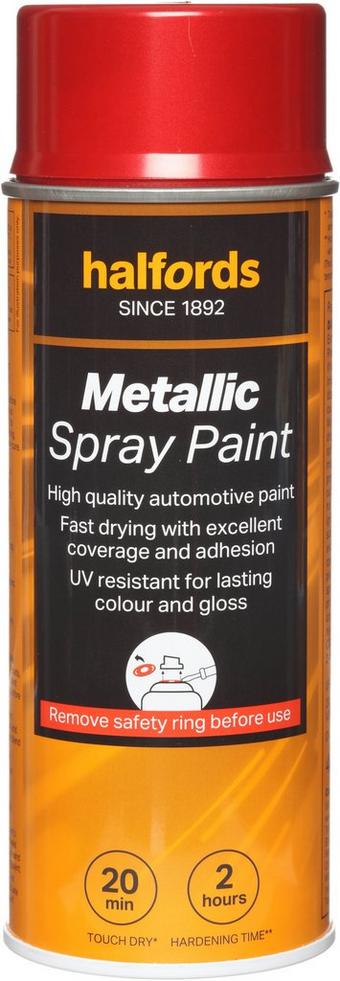 Halfords M4-210 Red Metallic Car Spray Paint - 400ml