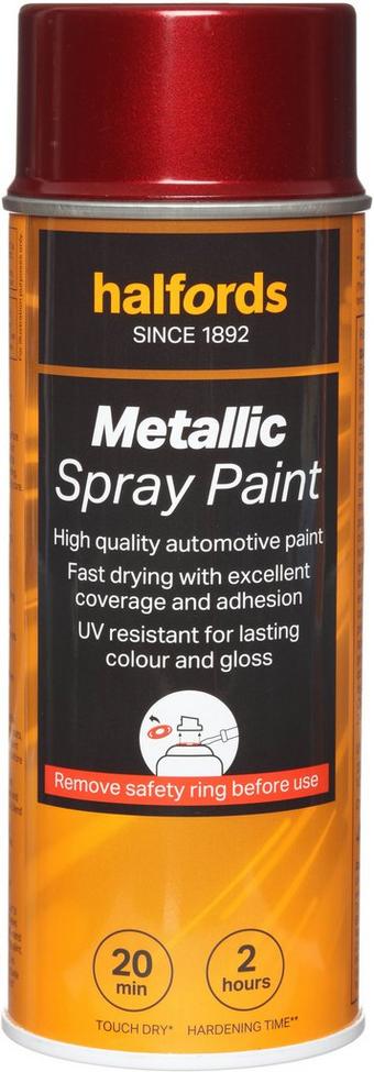 Halfords M4-110 Red Metallic Car Spray Paint - 400ml