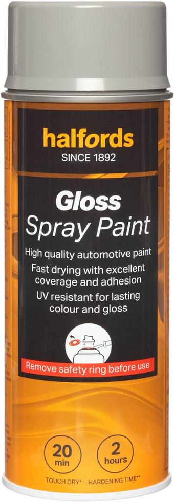 Halfords S1-050 Grey Gloss Car Spray Paint - 400ml