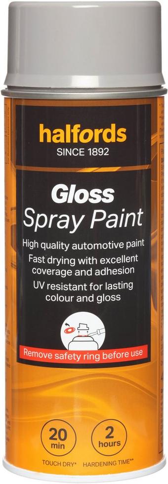 Halfords S1-040 Grey Gloss Car Spray Paint - 400ml