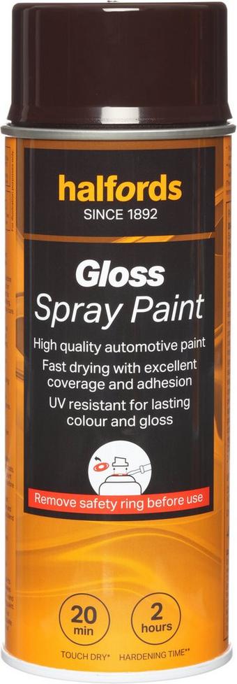 Halfords S4-010 Brown Gloss Car Spray Paint - 400ml
