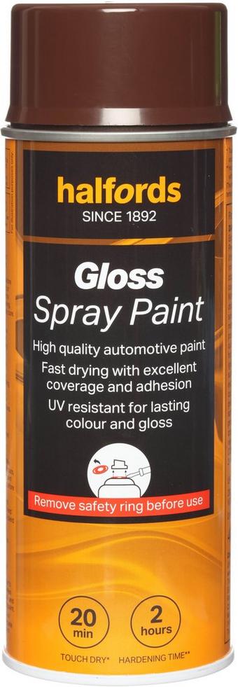 Halfords S4-020 Brown Gloss Car Spray Paint - 400ml