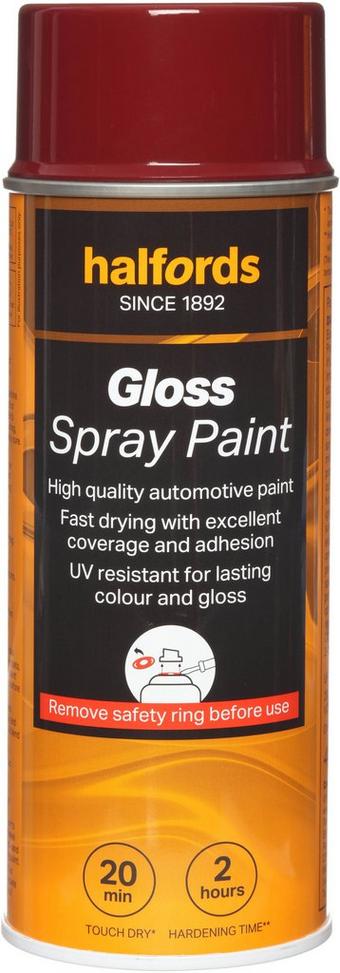 Halfords Red Gloss Car Spray Paint 400ml Halfords UK