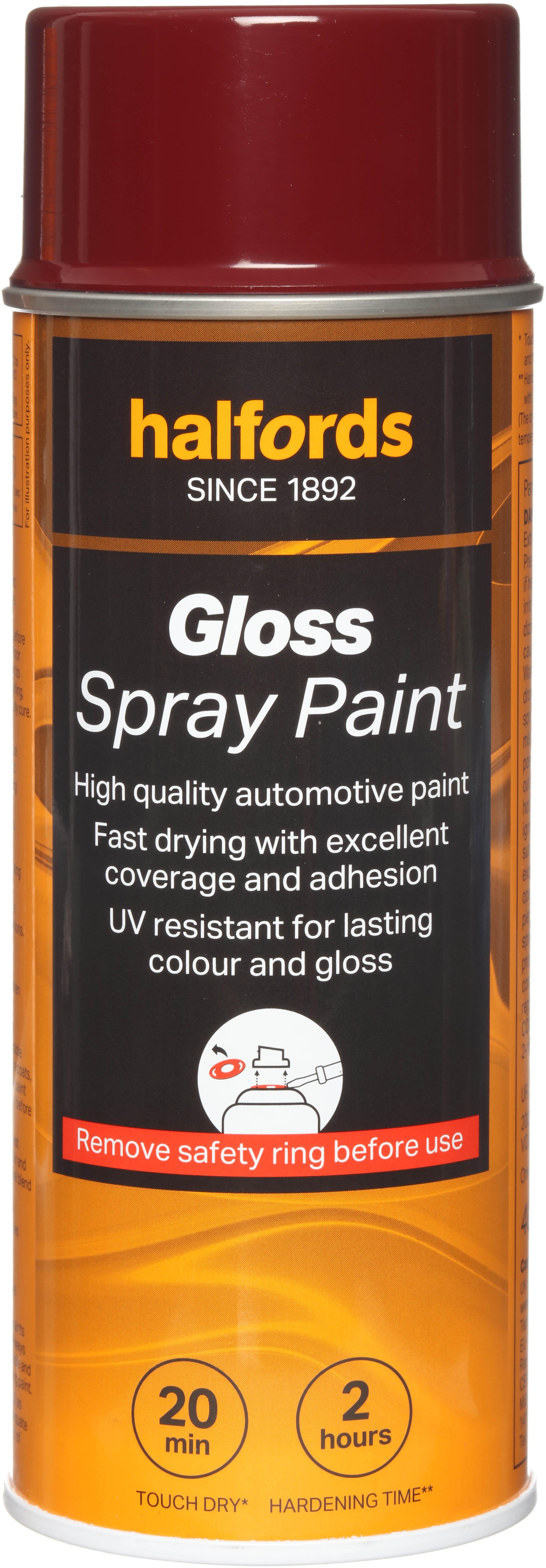 Halfords S4-270 Red Gloss Car Spray Paint - 400ml