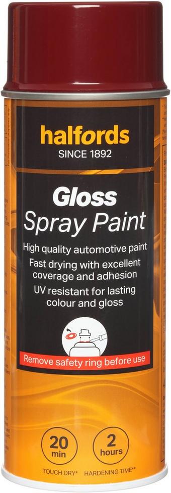 Halfords Red Gloss Car Spray Paint - 400ml
