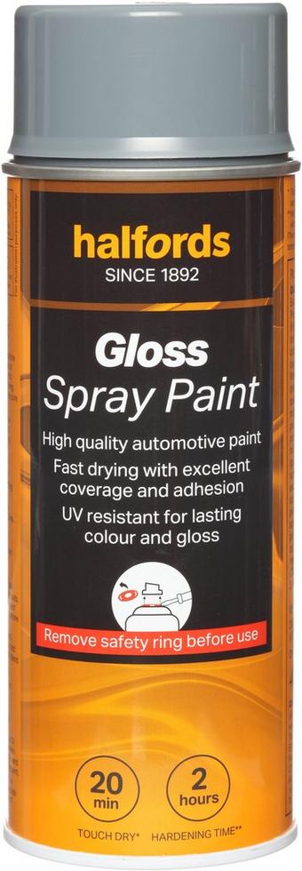Halfords S1-060 Grey Gloss Car Spray Paint - 400ml