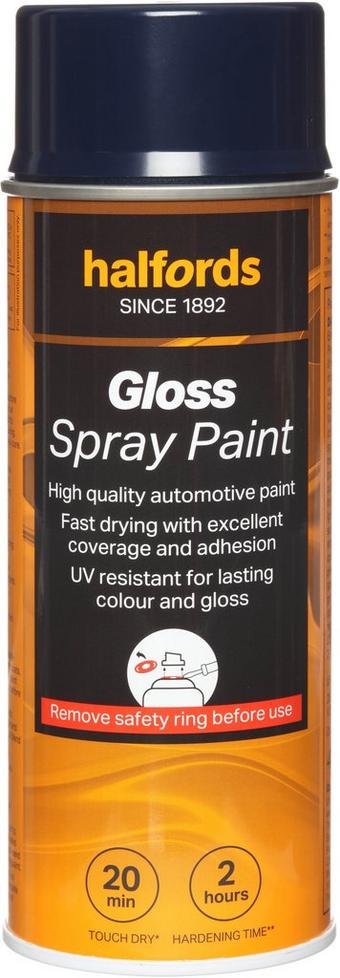 Halfords S3-080 Blue Gloss Car Spray Paint - 400ml