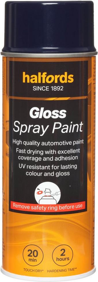 Halfords S3-100 Blue Gloss Car Spray Paint - 400ml