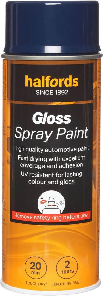 Halfords S3-140 Blue Gloss Car Spray Paint - 400ml