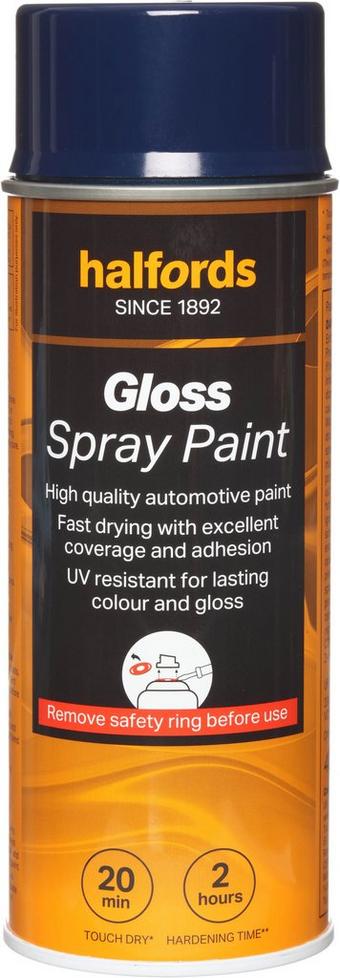 Halfords S3-130 Blue Gloss Car Spray Paint - 400ml