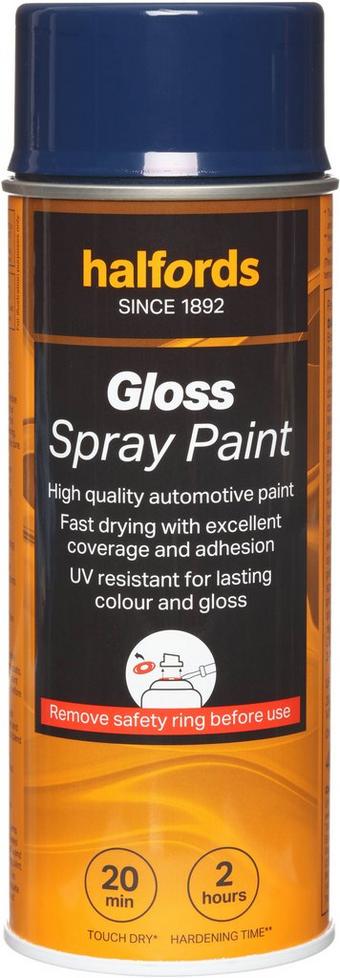 Halfords S3-150 Blue Gloss Car Spray Paint - 400ml