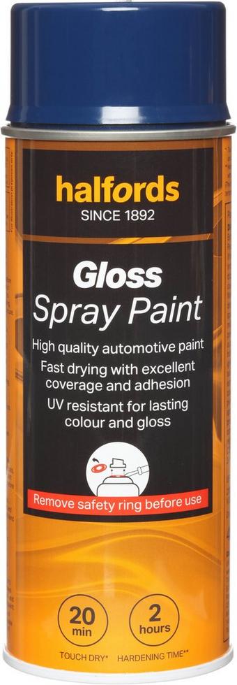 Halfords S3-170 Blue Gloss Car Spray Paint - 400ml