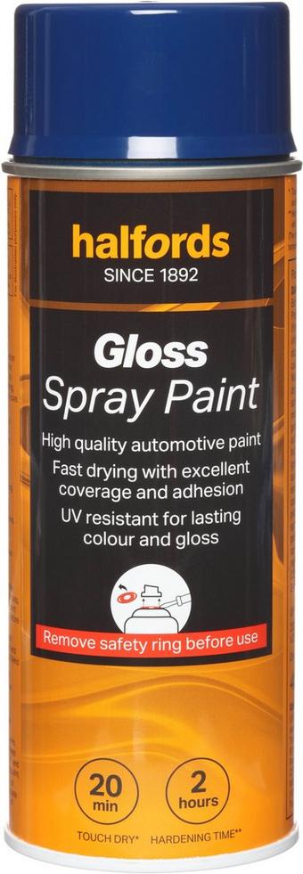 Halfords S3-180 Blue Gloss Car Spray Paint - 400ml