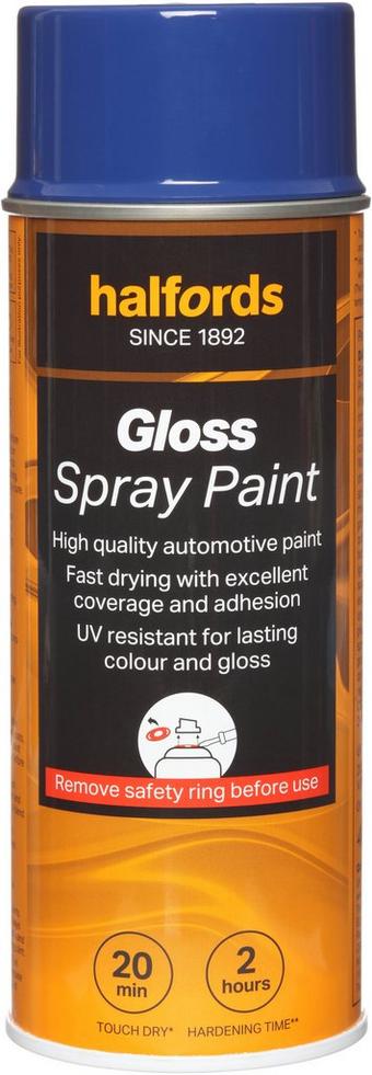 Halfords S3-230 Blue Gloss Car Spray Paint - 400ml