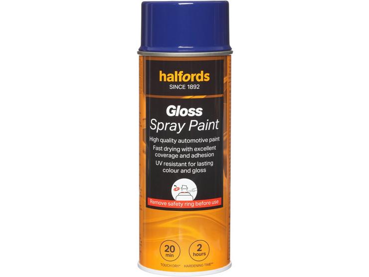Halfords S3-210 Blue Gloss Car Spray Paint - 400ml