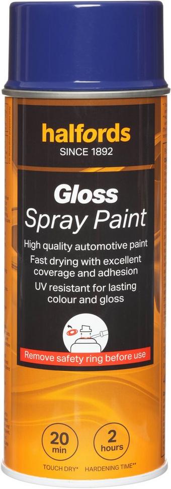 Halfords S3-220 Blue Gloss Car Spray Paint - 400ml