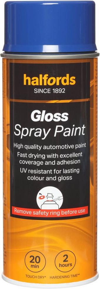 Halfords S3-260 Blue Gloss Car Spray Paint - 400ml