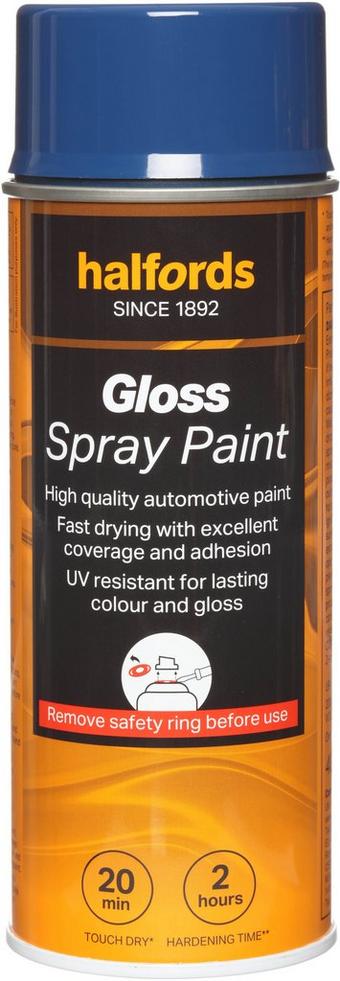 Halfords S3-270 Blue Gloss Car Spray Paint - 400ml