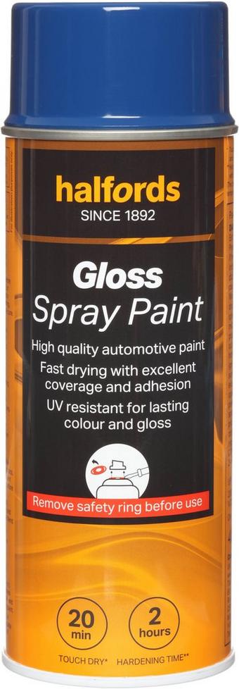 Halfords S3-280 Blue Gloss Car Spray Paint - 400ml