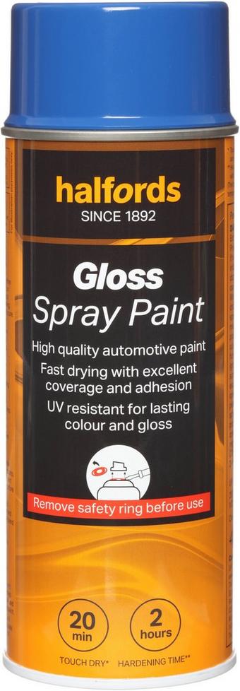 Halfords S3-310 Blue Gloss Car Spray Paint - 400ml