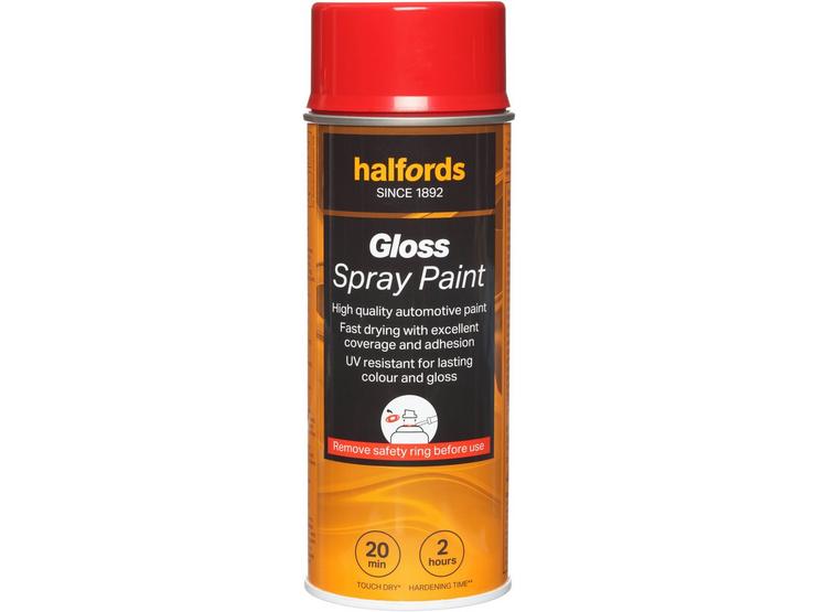 Halfords S4-210 Red Gloss Car Spray Paint - 400ml