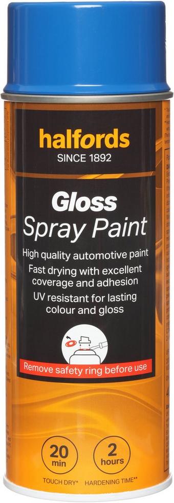 Halfords S3-320 Blue Gloss Car Spray Paint - 400ml