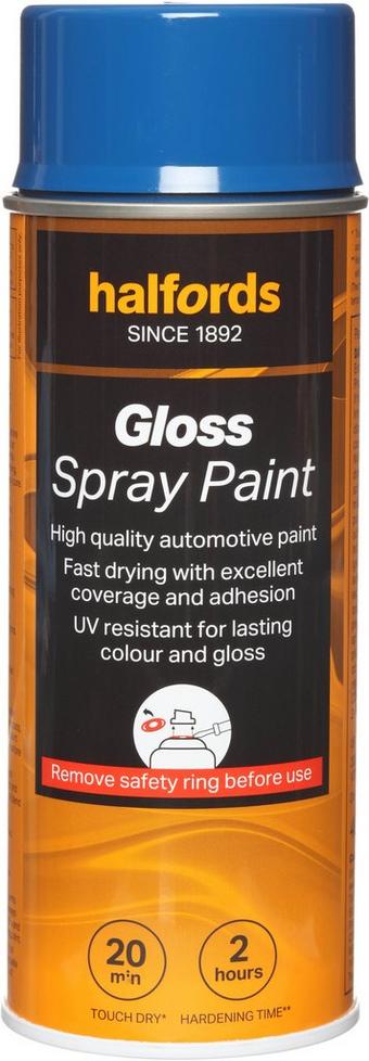 Halfords S3-330 Blue Gloss Car Spray Paint - 400ml