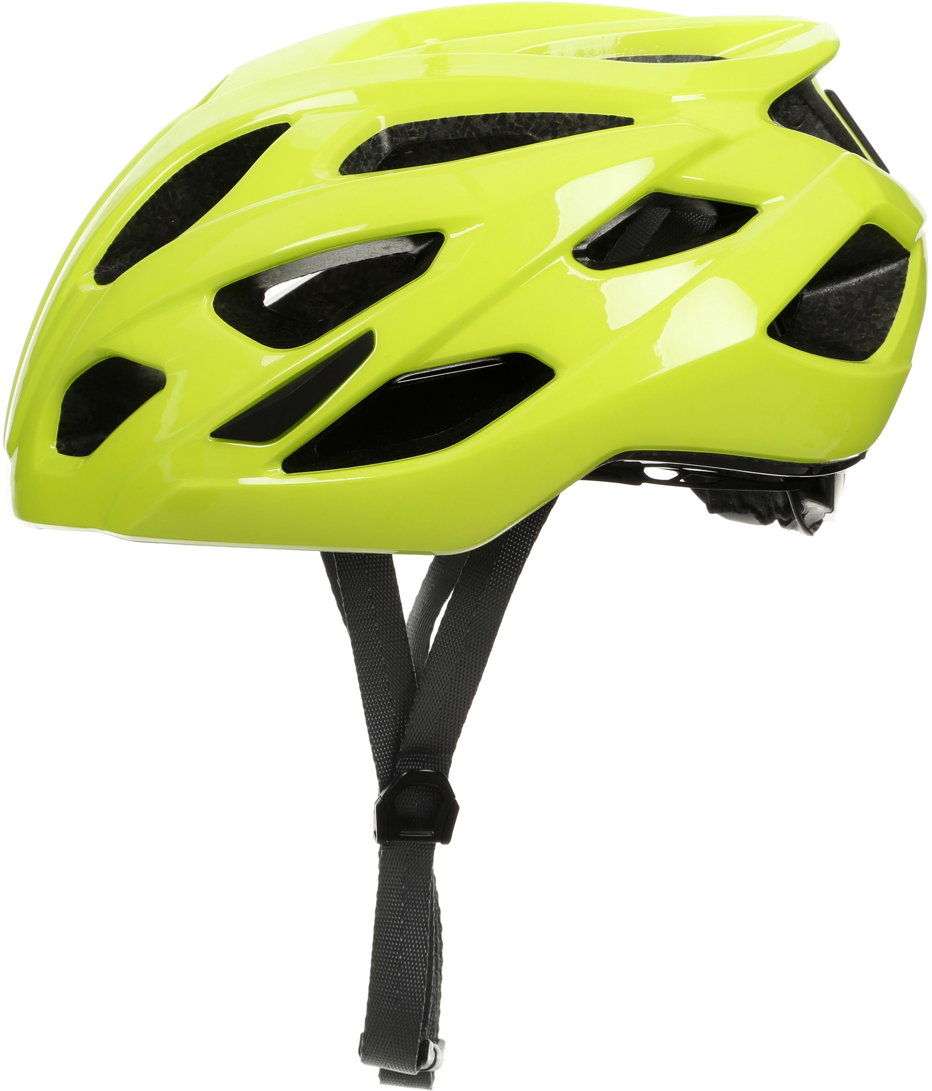 Halfords Road Helmet, Gloss Hi-Vis - Medium