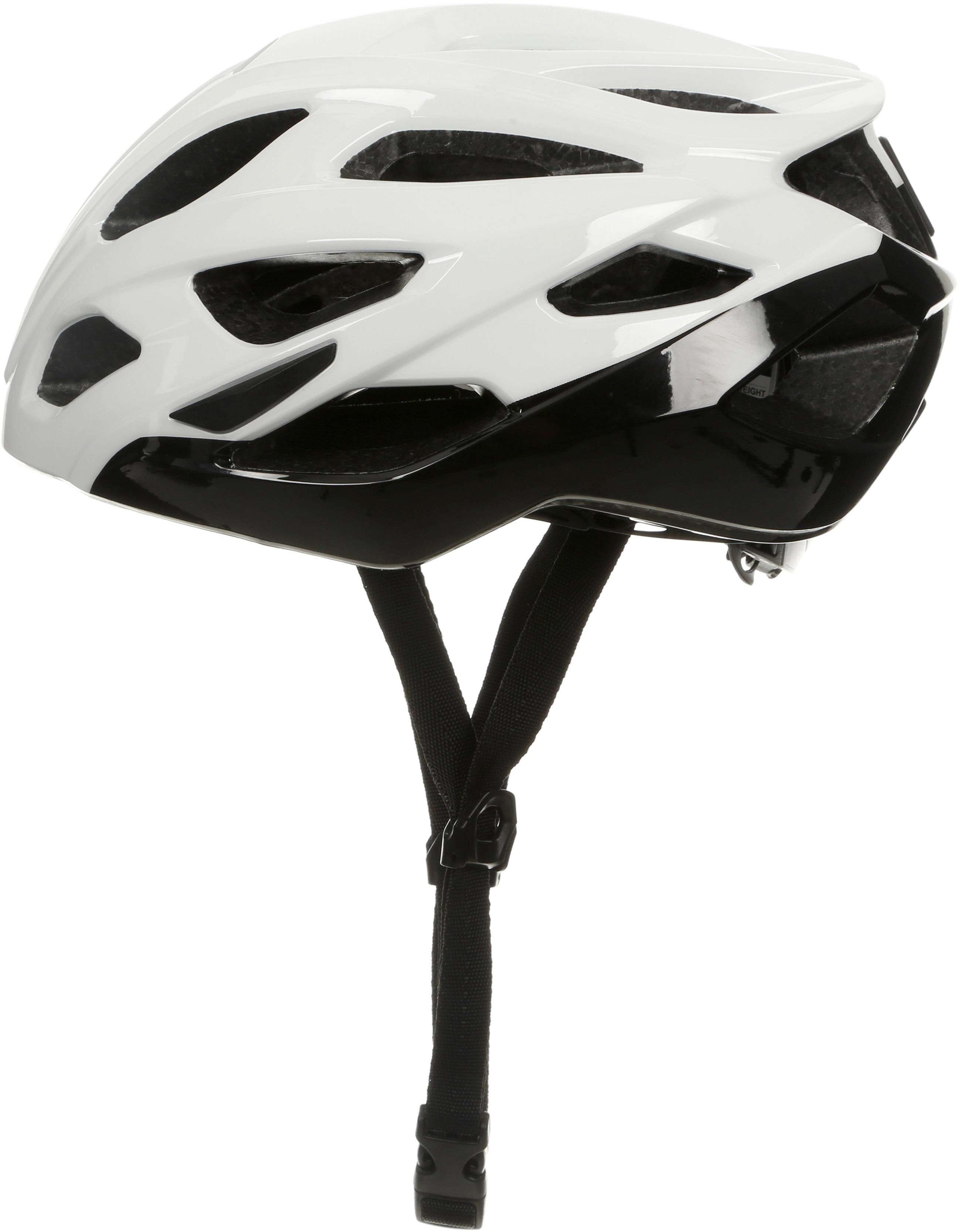 Halfords Road Helmet, Black/White Gloss - Large