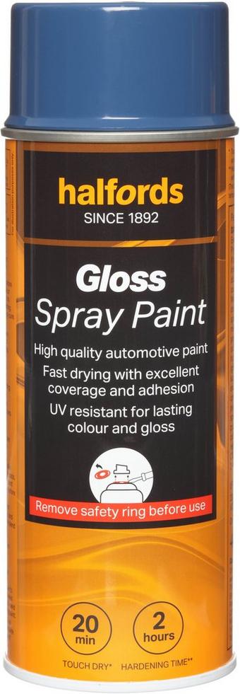 Halfords S3-350 Blue Gloss Car Spray Paint - 400ml