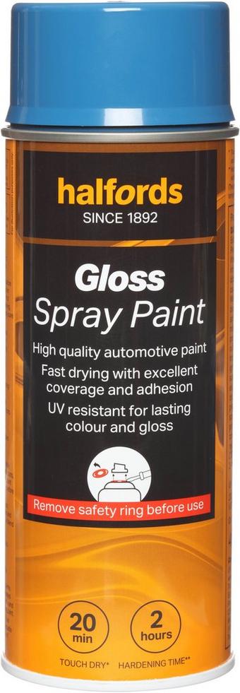 Halfords S3-370 Blue Gloss Car Spray Paint - 400ml