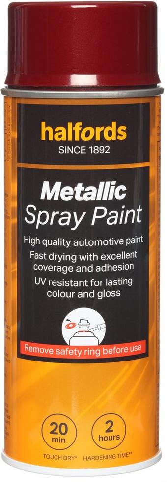 Halfords M4-070 Red Metallic Car Spray Paint - 400ml
