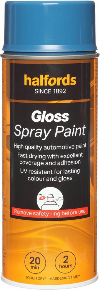 Halfords S3-360 Blue Gloss Car Spray Paint - 400ml