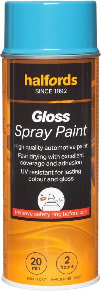 Halfords S3-420 Blue Gloss Car Spray Paint - 400ml