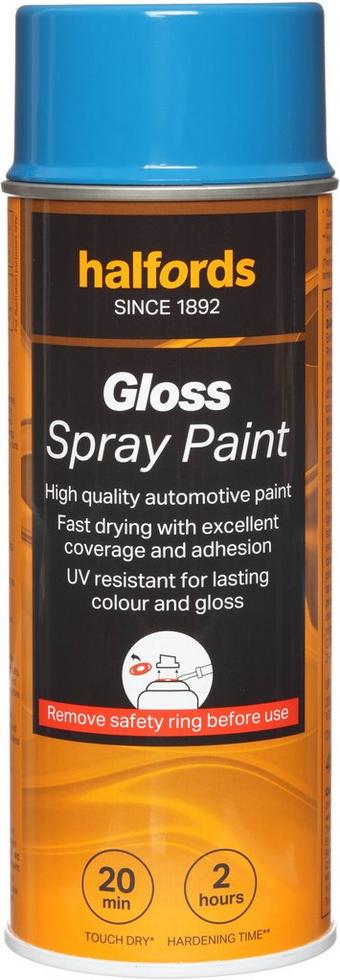 Halfords S3-380 Blue Gloss Car Spray Paint - 400ml