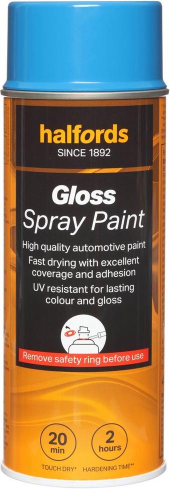 Halfords S3-390 Blue Gloss Car Spray Paint - 400ml