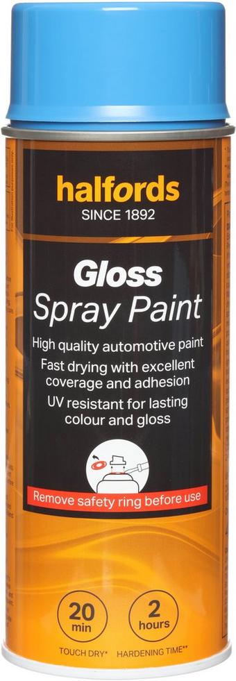 Halfords S3-400 Blue Gloss Car Spray Paint - 400ml