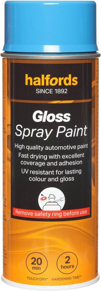 Halfords S3-410 Blue Gloss Car Spray Paint - 400ml