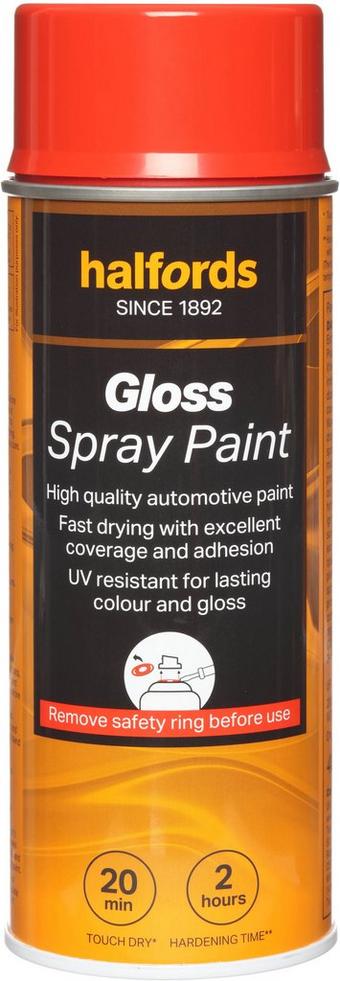 Halfords S4-380 Red Gloss Car Spray Paint - 400ml