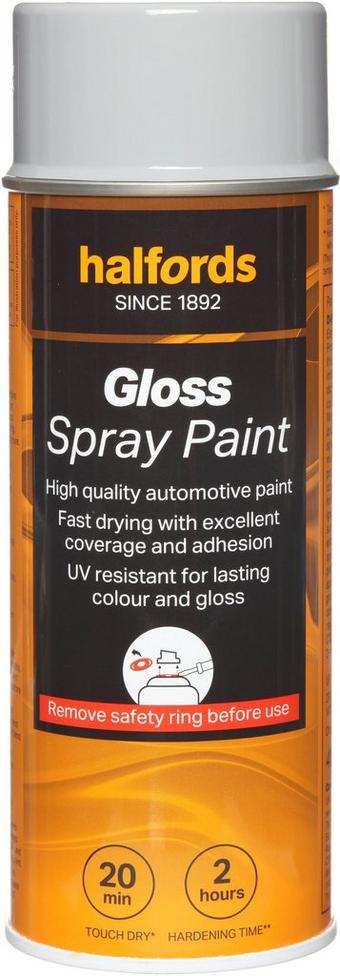 Halfords S1-030 Grey Gloss Car Spray Paint - 400ml