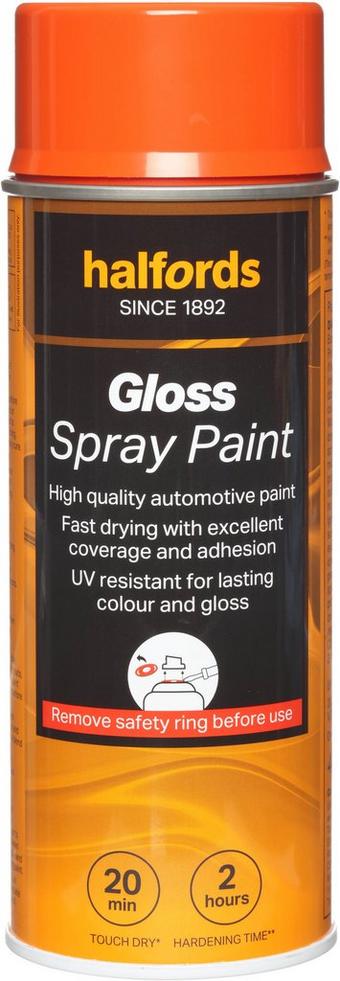 Halfords S5-020 Orange Gloss Car Spray Paint - 400ml