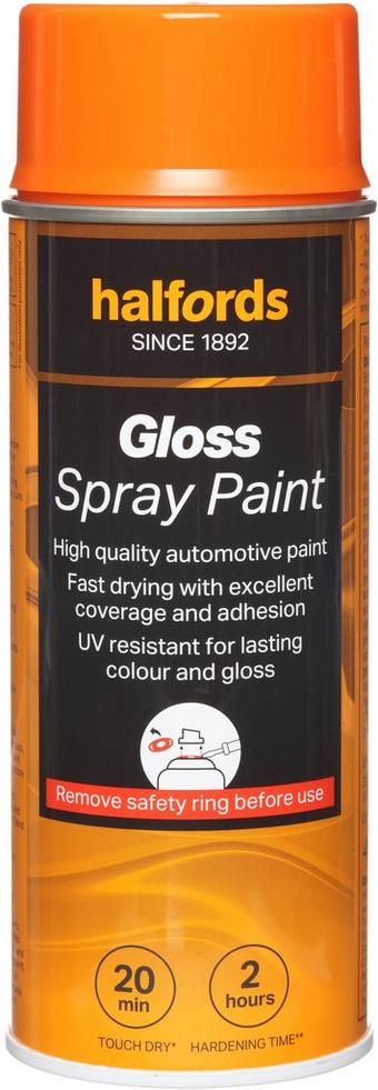 Halfords S5-060 Orange Gloss Car Spray Paint - 400ml