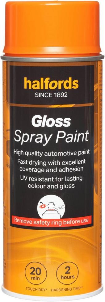 Halfords S5-030 Orange Gloss Car Spray Paint - 400ml