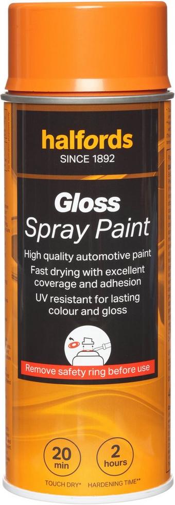 Halfords S5-050 Orange Gloss Car Spray Paint - 400ml