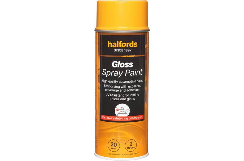 Halfords S5-130 Yellow Gloss Car Spray Paint - 400ml Halfords S5-130 Yellow Gloss Car Spray Paint - 400ml