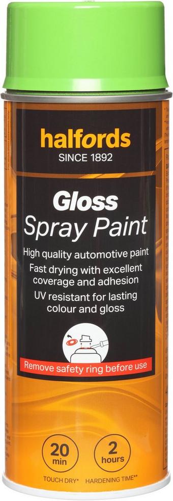 Halfords S7-010 Green Gloss Car Spray Paint - 400ml