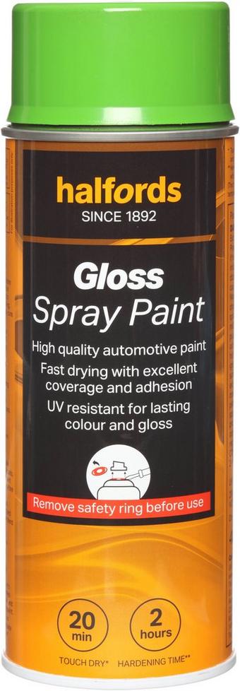 Halfords S7-020 Green Gloss Car Spray Paint - 400ml