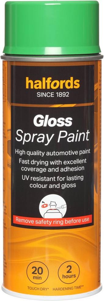 Halfords S7-030 Green Gloss Car Spray Paint - 400ml